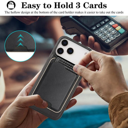 Kalebol Slim MagSafe Ring Magnetic Card Bag Leather Phone Case, For iPhone 17 Pro, For iPhone 17, For iPhone Air
