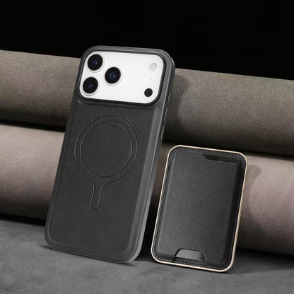 Kalebol Slim MagSafe Ring Magnetic Card Bag Leather Phone Case, For iPhone 17 Pro, For iPhone 17, For iPhone Air