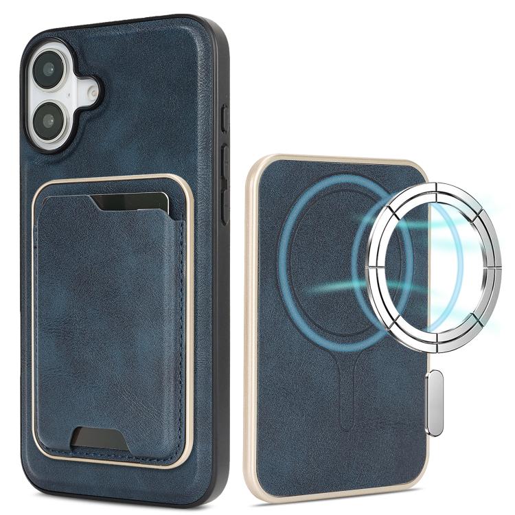 Kalebol Slim MagSafe Ring Magnetic Card Bag Leather Phone Case, For iPhone 17 Pro, For iPhone 17, For iPhone Air