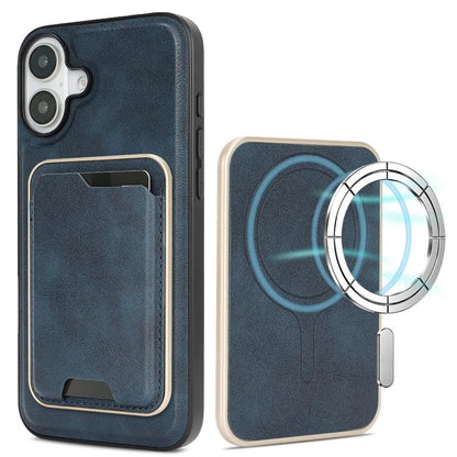 Kalebol Slim MagSafe Ring Magnetic Card Bag Leather Phone Case, For iPhone 17 Pro, For iPhone 17, For iPhone Air