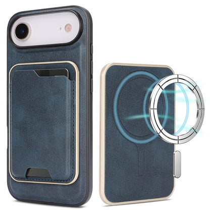 Kalebol Slim MagSafe Ring Magnetic Card Bag Leather Phone Case, For iPhone 17 Pro, For iPhone 17, For iPhone Air
