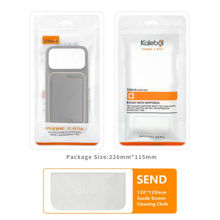 Kalebol Slim MagSafe Ring Magnetic Card Bag Leather Phone Case, For iPhone 17 Pro, For iPhone 17, For iPhone Air