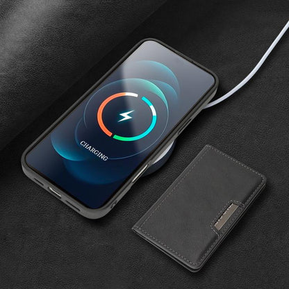 Kalebol Strong MagSafe Magnetic Two-Fold Card Bag Leather Phone Case, For iPhone 17 Pro, For iPhone 17, For iPhone Air, For iPhone 17e / 16e