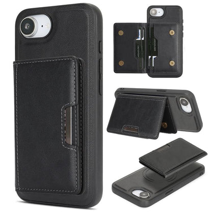 Kalebol Strong MagSafe Magnetic Two-Fold Card Bag Leather Phone Case, For iPhone 17 Pro, For iPhone 17, For iPhone Air, For iPhone 17e / 16e