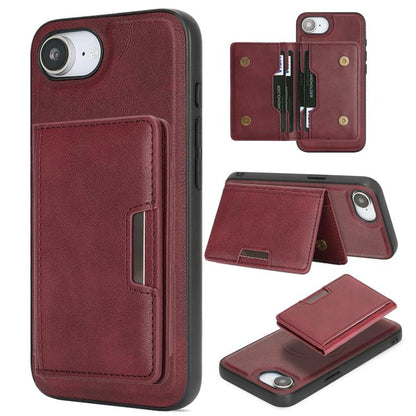Kalebol Strong MagSafe Magnetic Two-Fold Card Bag Leather Phone Case, For iPhone 17 Pro, For iPhone 17, For iPhone Air, For iPhone 17e / 16e