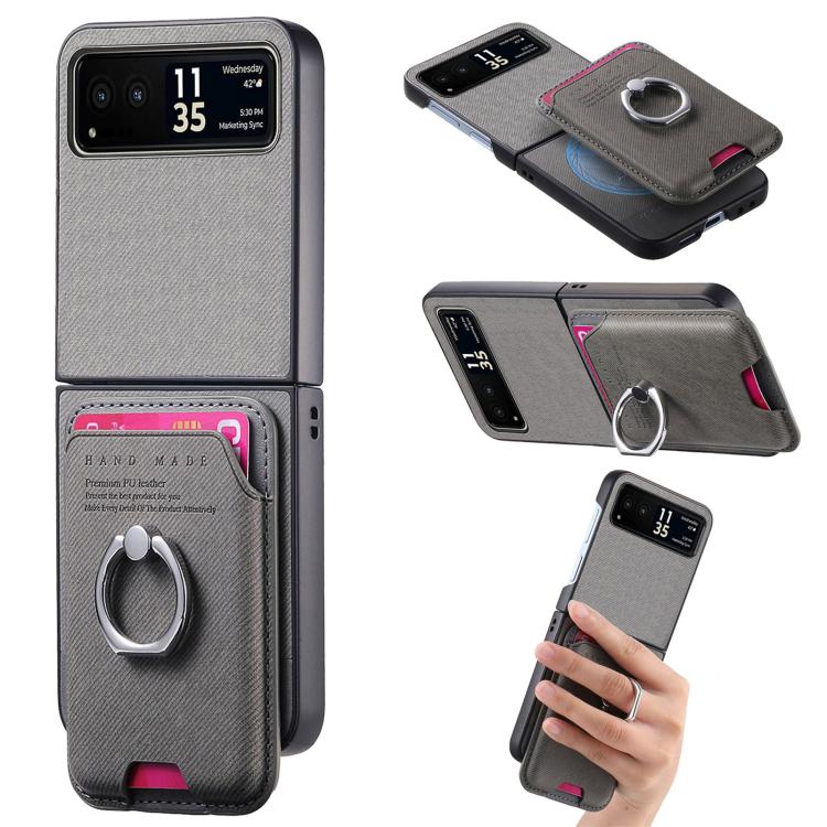 Twill Fabric Card Bag Ring Magnetic Back Phone Case, For Motorola Moto Razr 60 Ultra, For Motorola Moto Razr 50 Ultra, For Motorola Moto Razr 40 engtwi6100 Mobile Accessories Motorola Motorola Cases - APEXEL INDIA - Mobile Lens - Mobile Camera Lens - Cellphone Accessories - Phone Lens - Smartphone Lens