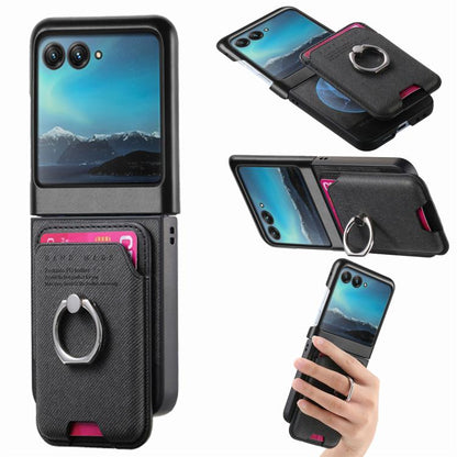 Twill Fabric Card Bag Ring Magnetic Back Phone Case, For Motorola Moto Razr 40 Ultra, For Motorola Moto Razr 50 / 60 engtwi6101 Mobile Accessories Motorola Motorola Cases - APEXEL INDIA - Mobile Lens - Mobile Camera Lens - Cellphone Accessories - Phone Lens - Smartphone Lens