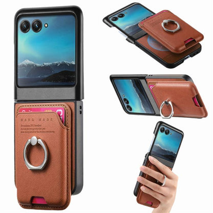 Twill Fabric Card Bag Ring Magnetic Back Phone Case, For Motorola Moto Razr 40 Ultra, For Motorola Moto Razr 50 / 60 engtwi6101 Mobile Accessories Motorola Motorola Cases - APEXEL INDIA - Mobile Lens - Mobile Camera Lens - Cellphone Accessories - Phone Lens - Smartphone Lens