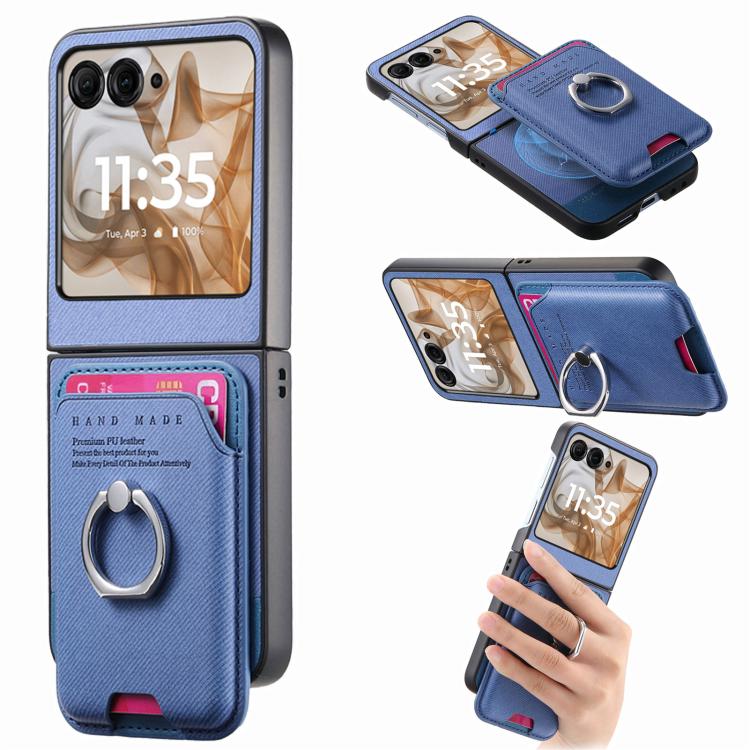 Twill Fabric Card Bag Ring Magnetic Back Phone Case, For Motorola Moto Razr 40 Ultra, For Motorola Moto Razr 50 / 60 engtwi6101 Mobile Accessories Motorola Motorola Cases - APEXEL INDIA - Mobile Lens - Mobile Camera Lens - Cellphone Accessories - Phone Lens - Smartphone Lens