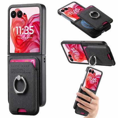 Twill Fabric Card Bag Ring Magnetic Back Phone Case, For Motorola Moto Razr 60 Ultra, For Motorola Moto Razr 50 Ultra, For Motorola Moto Razr 40 engtwi6100 Mobile Accessories Motorola Motorola Cases - APEXEL INDIA - Mobile Lens - Mobile Camera Lens - Cellphone Accessories - Phone Lens - Smartphone Lens