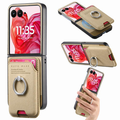 Twill Fabric Card Bag Ring Magnetic Back Phone Case, For Motorola Moto Razr 60 Ultra, For Motorola Moto Razr 50 Ultra, For Motorola Moto Razr 40 engtwi6100 Mobile Accessories Motorola Motorola Cases - APEXEL INDIA - Mobile Lens - Mobile Camera Lens - Cellphone Accessories - Phone Lens - Smartphone Lens
