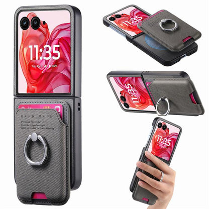Twill Fabric Card Bag Ring Magnetic Back Phone Case, For Motorola Moto Razr 60 Ultra, For Motorola Moto Razr 50 Ultra, For Motorola Moto Razr 40 engtwi6100 Mobile Accessories Motorola Motorola Cases - APEXEL INDIA - Mobile Lens - Mobile Camera Lens - Cellphone Accessories - Phone Lens - Smartphone Lens