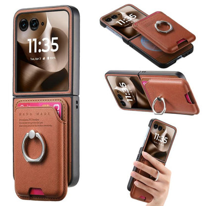 Twill Fabric Card Bag Ring Magnetic Back Phone Case, For Motorola Moto Razr 60 Ultra, For Motorola Moto Razr 50 Ultra, For Motorola Moto Razr 40 engtwi6100 Mobile Accessories Motorola Motorola Cases - APEXEL INDIA - Mobile Lens - Mobile Camera Lens - Cellphone Accessories - Phone Lens - Smartphone Lens