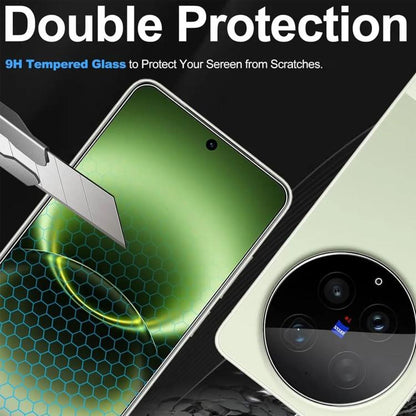 Kalebol High-Aluminum Screen-Printed Full-Coverage Anti-Fingerprint Black-Bordered HD Tempered Glass Film, For vivo S60 5G, For vivo X300 FE 5G Russia, For vivo iQOO 15T 5G, For vivo X300 Ultra, For vivo X300 Pro, For vivo X300