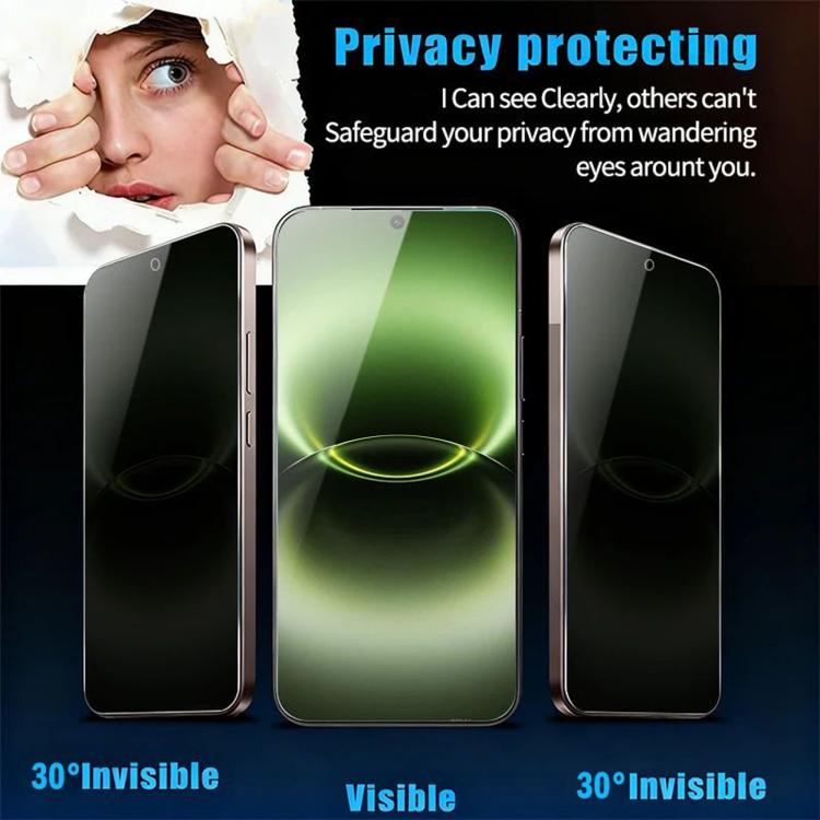 Kalebol High-Aluminum Screen-Printed Full-Coverage Black-Border Privacy Tempered Glass Film, For vivo S60 5G, For vivo X300 FE 5G Russia, For vivo iQOO 15T 5G, For vivo X300 Ultra, For vivo X300 Pro, For vivo X300