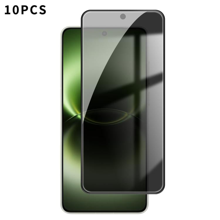 10pcs Kalebol High-Aluminum Screen-Printed Full-Coverage Black-Border Privacy Tempered Glass Film, For vivo S60 5G, For vivo X300 FE 5G Russia, For vivo iQOO 15T 5G, For vivo X300 Ultra, For vivo X300 Pro, For vivo X300