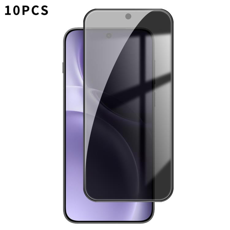 10pcs Kalebol High-Aluminum Screen-Printed Full-Coverage Black-Border Privacy Tempered Glass Film, For vivo S60 5G, For vivo X300 FE 5G Russia, For vivo iQOO 15T 5G, For vivo X300 Ultra, For vivo X300 Pro, For vivo X300