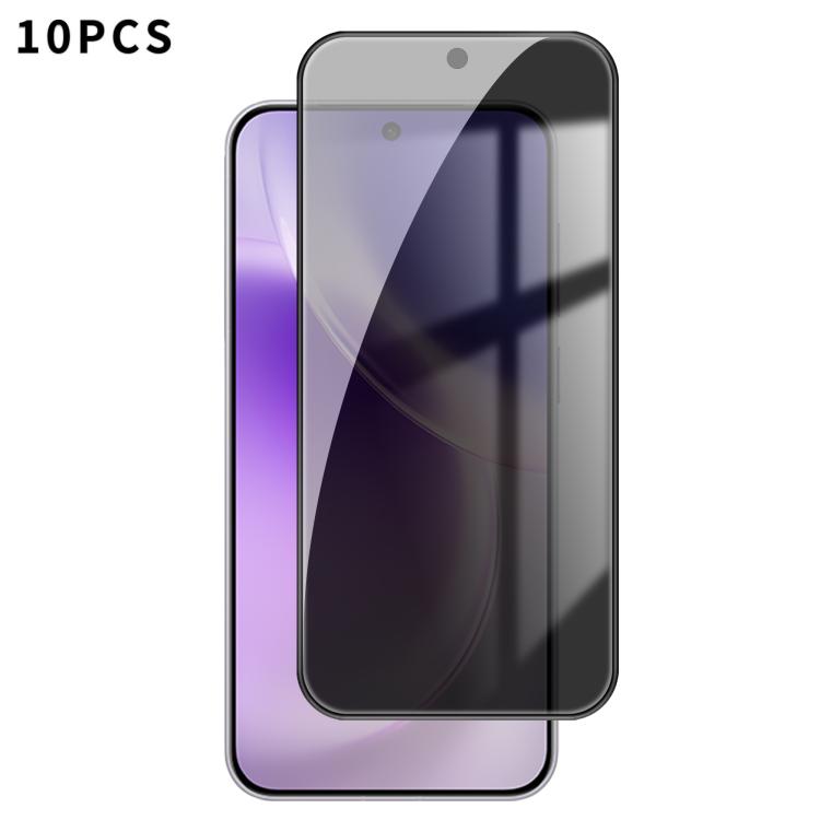 10pcs Kalebol High-Aluminum Screen-Printed Full-Coverage Black-Border Privacy Tempered Glass Film, For vivo S60 5G, For vivo X300 FE 5G Russia, For vivo iQOO 15T 5G, For vivo X300 Ultra, For vivo X300 Pro, For vivo X300