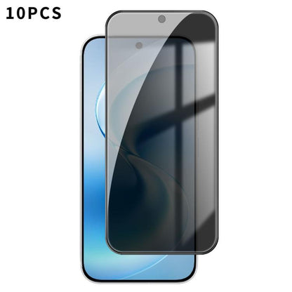 10pcs Kalebol High-Aluminum Screen-Printed Full-Coverage Black-Border Privacy Tempered Glass Film, For vivo S60 5G, For vivo X300 FE 5G Russia, For vivo iQOO 15T 5G, For vivo X300 Ultra, For vivo X300 Pro, For vivo X300