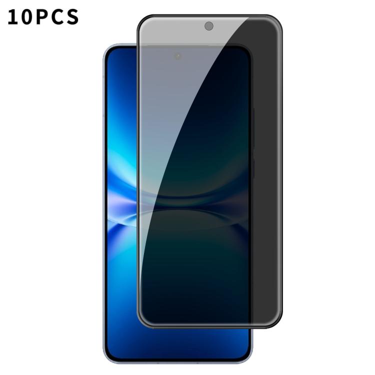 10pcs Kalebol High-Aluminum Screen-Printed Full-Coverage Black-Border Privacy Tempered Glass Film, For vivo S60 5G, For vivo X300 FE 5G Russia, For vivo iQOO 15T 5G, For vivo X300 Ultra, For vivo X300 Pro, For vivo X300