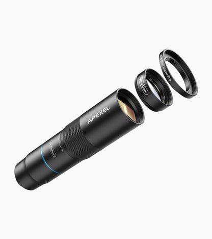 [Preorder] [New] Apexel TeleMacro Pro 10X 2-in-1 Telephoto &amp; Macro Lens for Mobile Phone [2026] engnew6105 Macro Zoom - APEXEL INDIA - Mobile Lens - Mobile Camera Lens - Cellphone Accessories - Phone Lens - Smartphone Lens