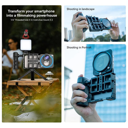[New] Apexel VideoRig 2 Pro Mobile Video Kit Cage for Mobile Phone Accessories Others - APEXEL INDIA - Mobile Lens - Mobile Camera Lens - Cellphone Accessories - Phone Lens - Smartphone Lens