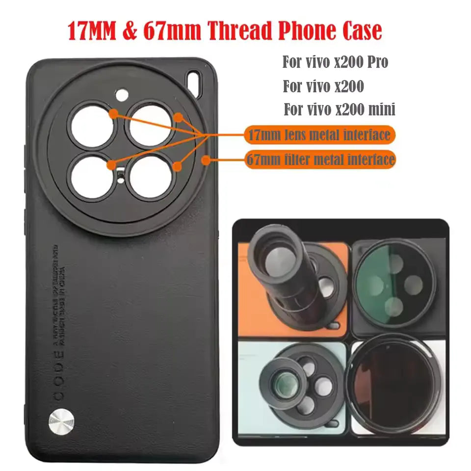 [New] Vivo X200 Pro Case Cover with 17mm Lens Attachment + 67mm Filter Attchment engunt73 - APEXEL INDIA - Mobile Lens - Mobile Camera Lens - Cellphone Accessories - Phone Lens - Smartphone Lens