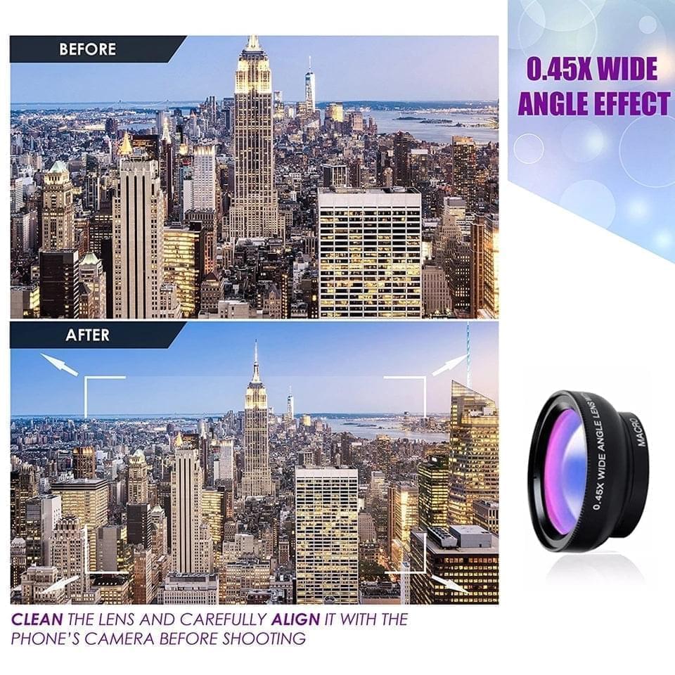 [Preorder] Apexel 2in1 0.45x Wide Angle + 12.5x Macro Smartphone Lens Combo Macro Wide Angle - APEXEL INDIA - Mobile Lens - Mobile Camera Lens - Cellphone Accessories - Phone Lens - Smartphone Lens