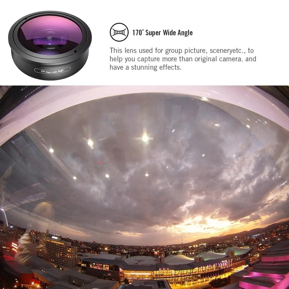 Apexel 170° HD Professional Super Wide Angle Mobile Camera Lens